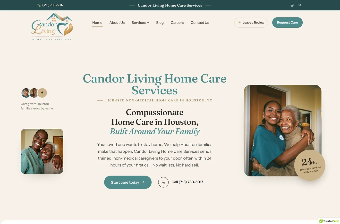 Candor Living website