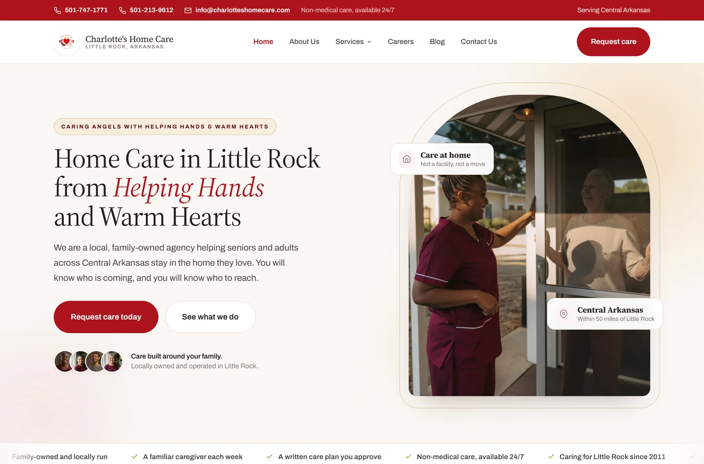 Charlotte's Home Care website